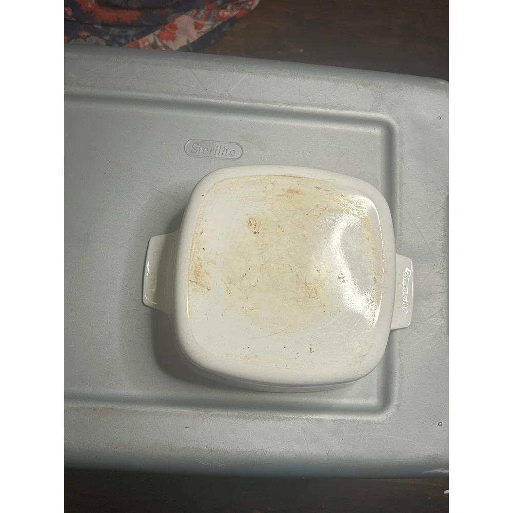 Vintage Corning Ware Summer Pansy Casserole Dish Square Baker Made in USA